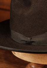 Barstow Wide Brim Fedora - Dark Brown
