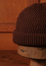 Lambswool Beanie Hat - Smoked Cedar