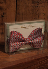 Silk Pre-Tie Bow Tie - Red Diamond