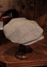 Archive Sale 50 Pence Cap - Grey & Brown Windowpane
