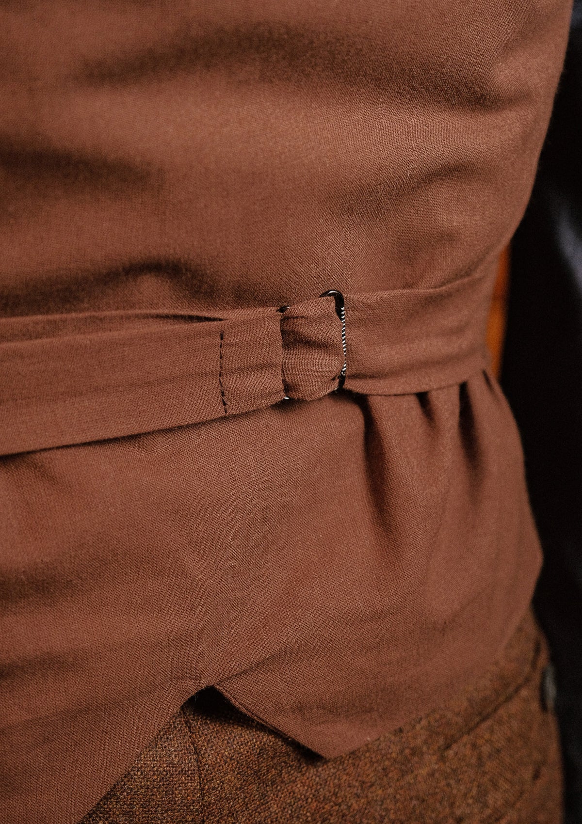 Hawthorne Cropped Waistcoat - Bison Brown