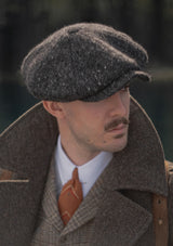 Stanton Baker Boy - (Wide-Width) Black Grain Donegal Tweed