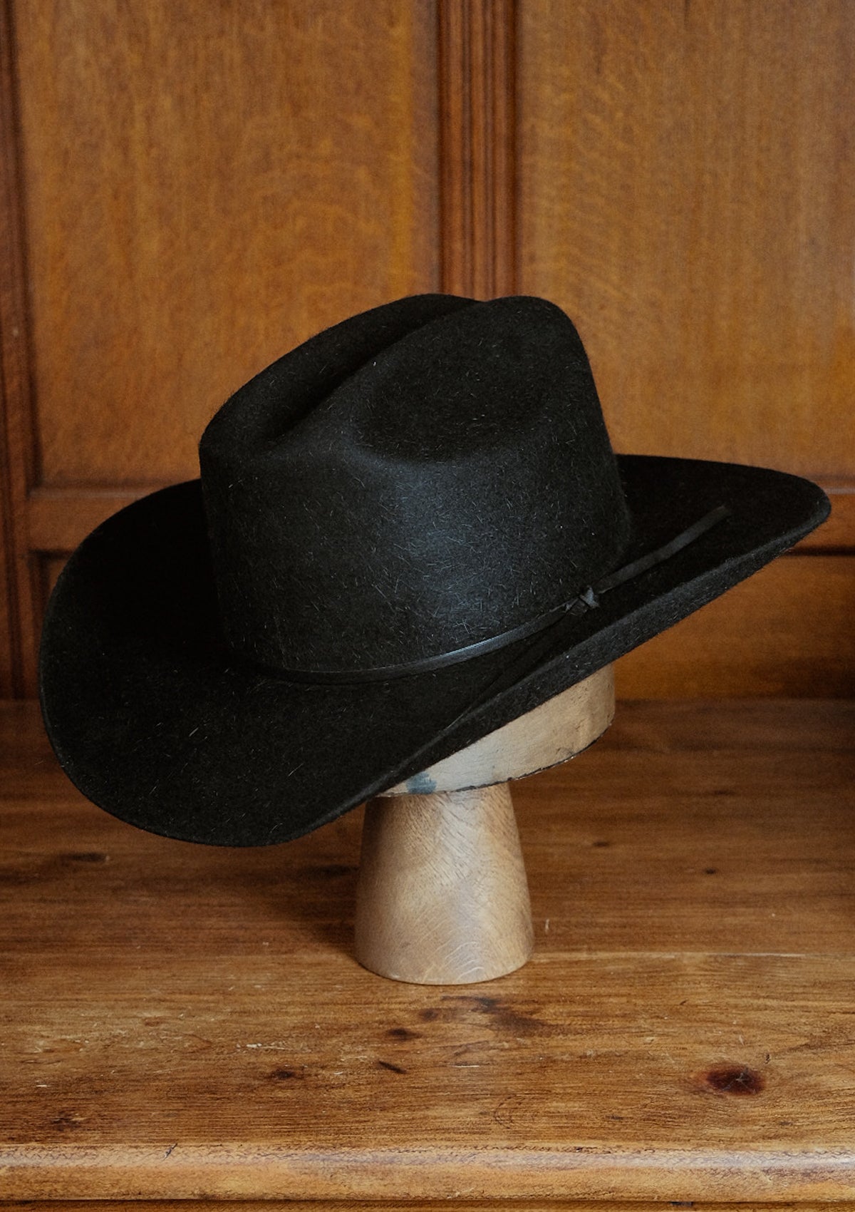 Cattleman Hat - Black Fur Felt