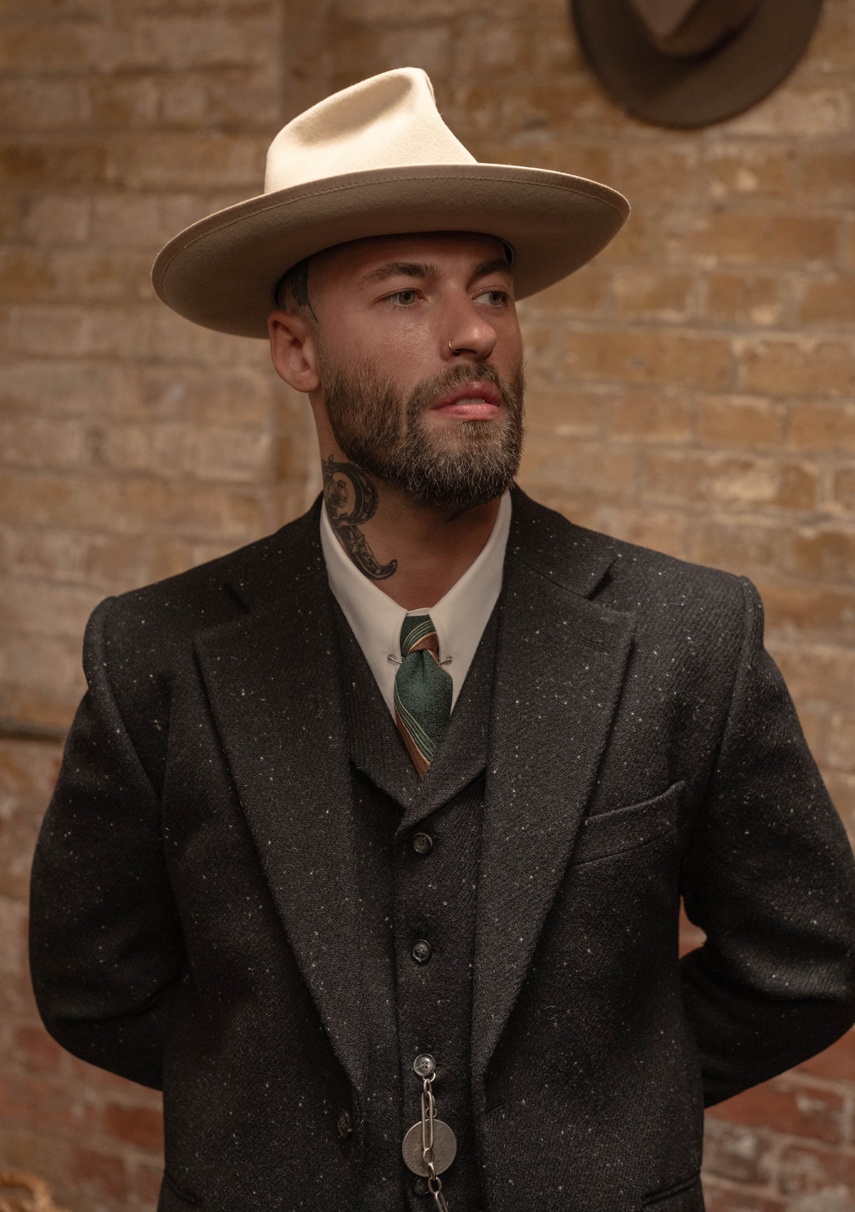 Coleman Harris Tweed Jacket - Black w/ White Fleck