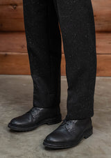 Coleman Harris Tweed Classic Trouser - Black w/ White Fleck