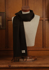 Merino Wool Scarf -  Black