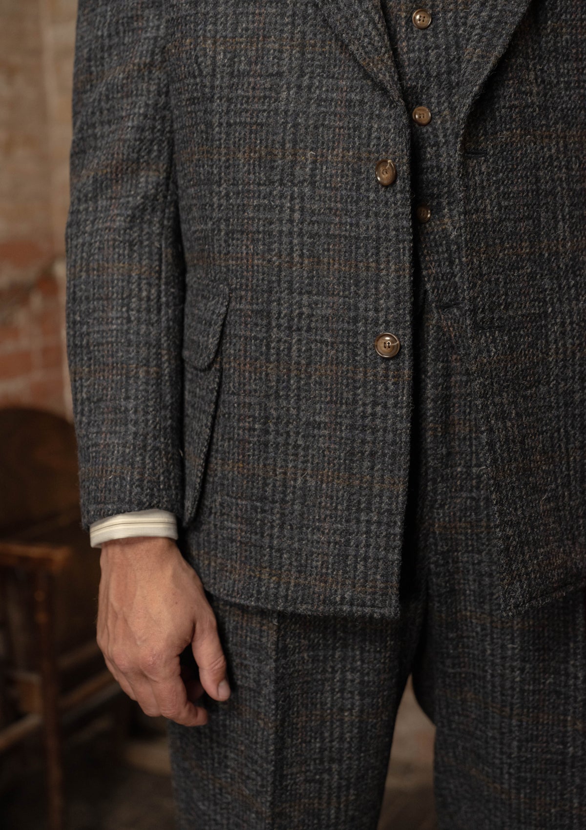 Bailey Harris Tweed Jacket - Atlantic Blue Check – Thomas Farthing
