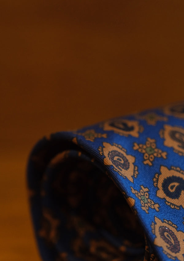 Hand-rolled Madder Tie - Royal Blue