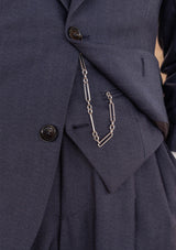 Brockman Jacket  - Navy Diamond Weave Wool