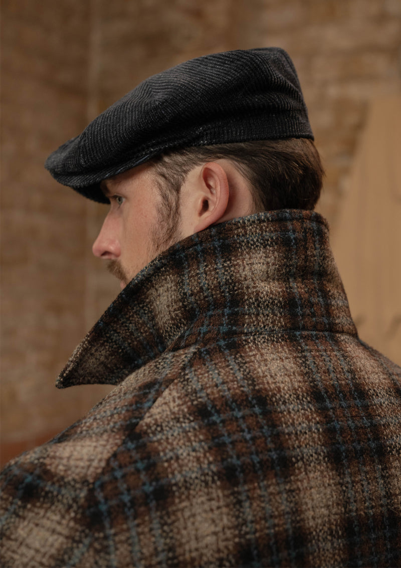 Pure Wool Pea Coat - Tideworn Check