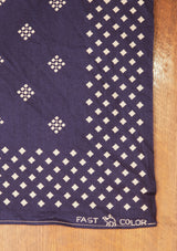 Navy 100% Cotton Selvedge Bandana - #5