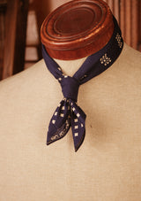 Navy 100% Cotton Selvedge Bandana - #5