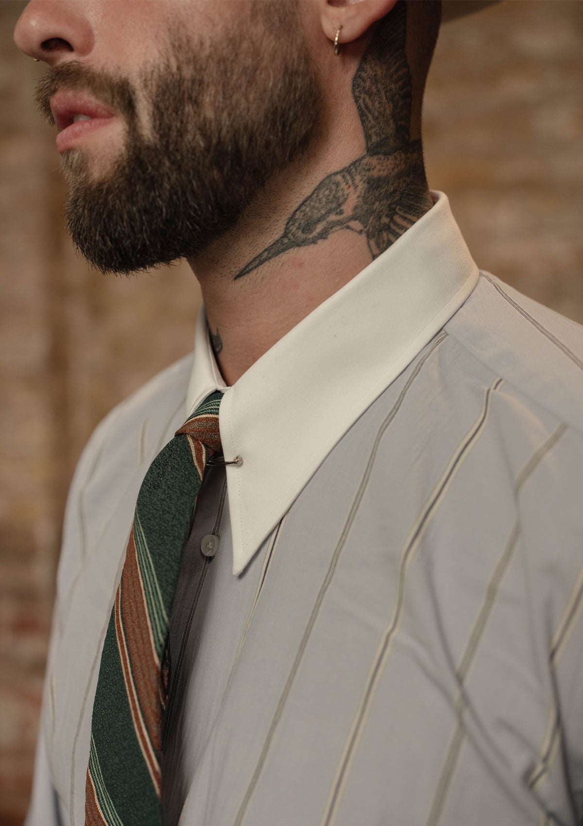 Spearpoint Japanese Cotton Shirt - Blue Stripe