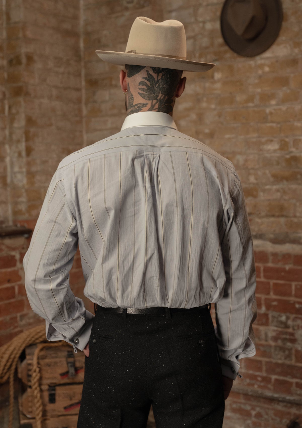 Spearpoint Japanese Cotton Shirt - Blue Stripe