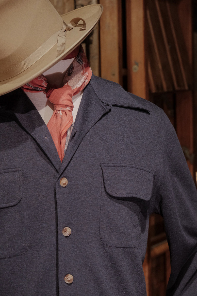 Connell Super-soft Cotton Board Shirt - Storm Blue