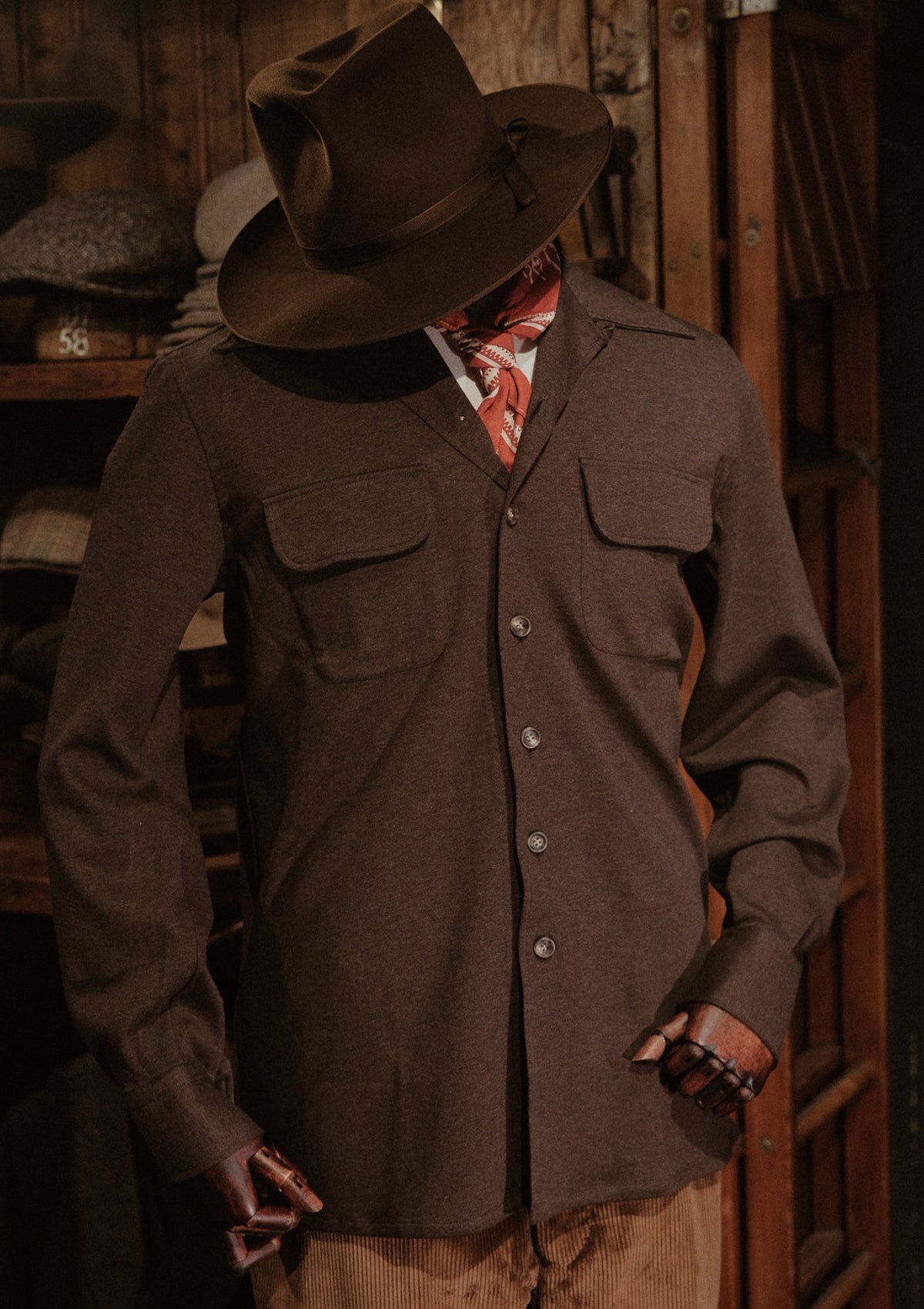 Connell Super-soft Cotton Board Shirt - Peat Brown