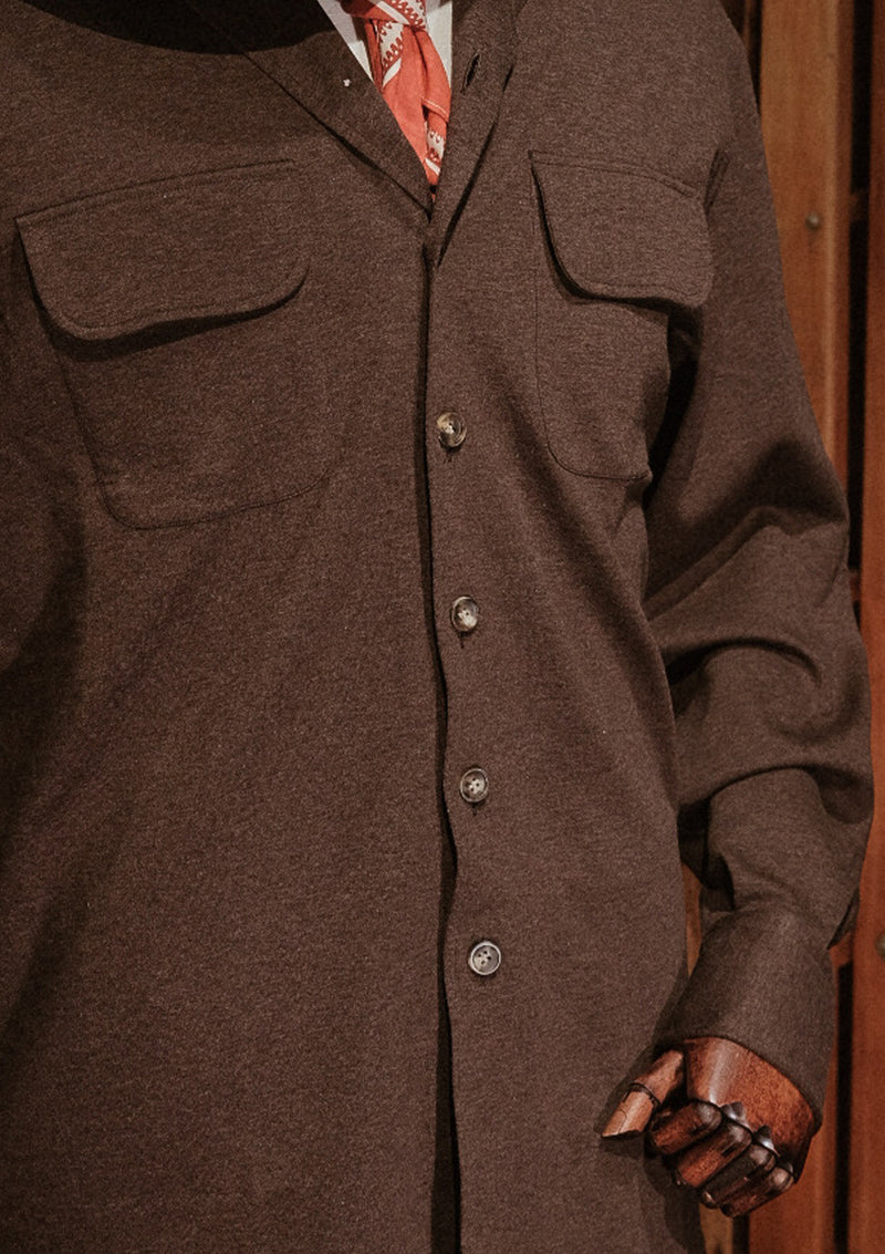 Connell Super-soft Cotton Board Shirt - Peat Brown