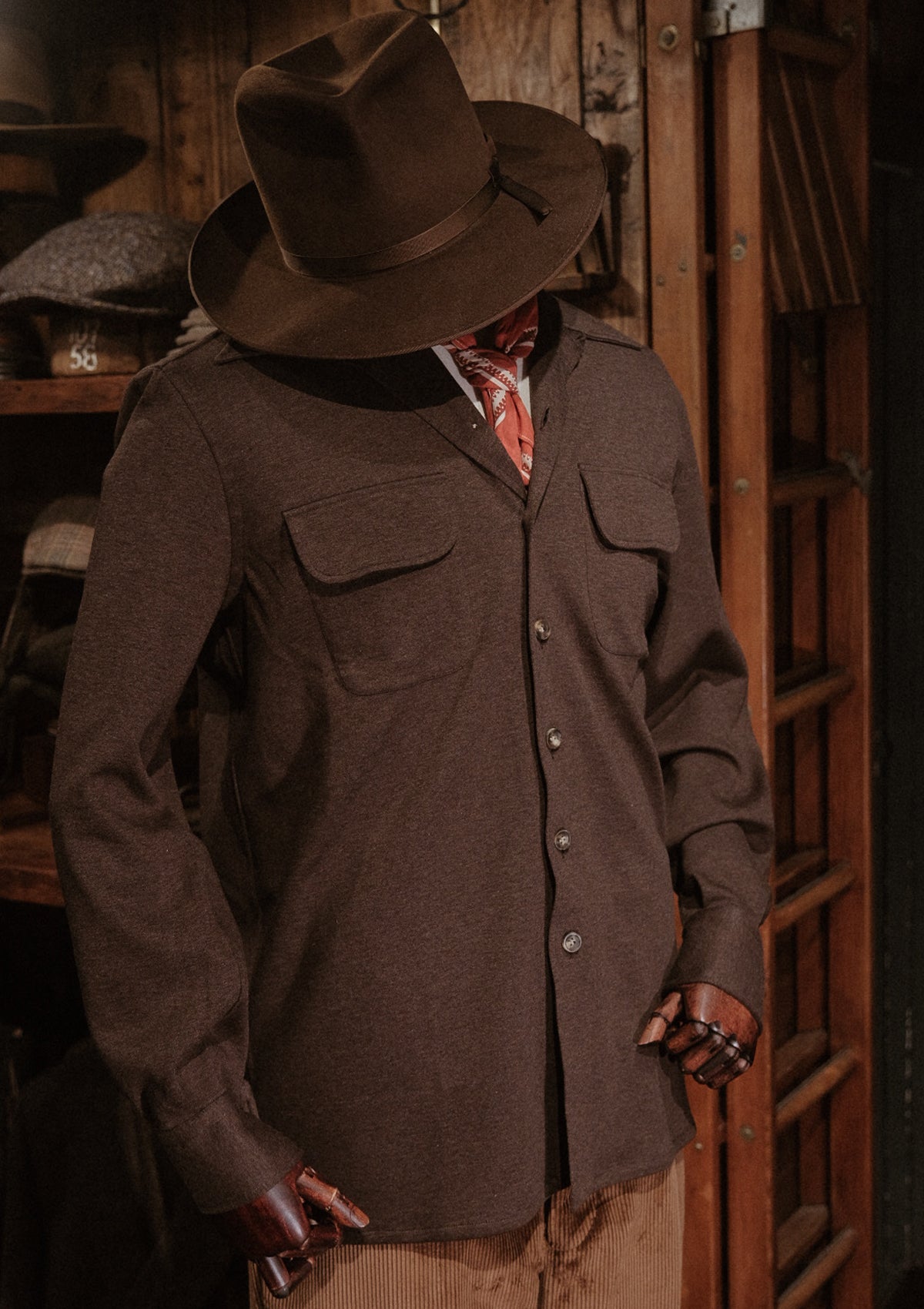 Connell Super-soft Cotton Board Shirt - Peat Brown
