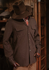 Connell Super-soft Cotton Board Shirt - Peat Brown