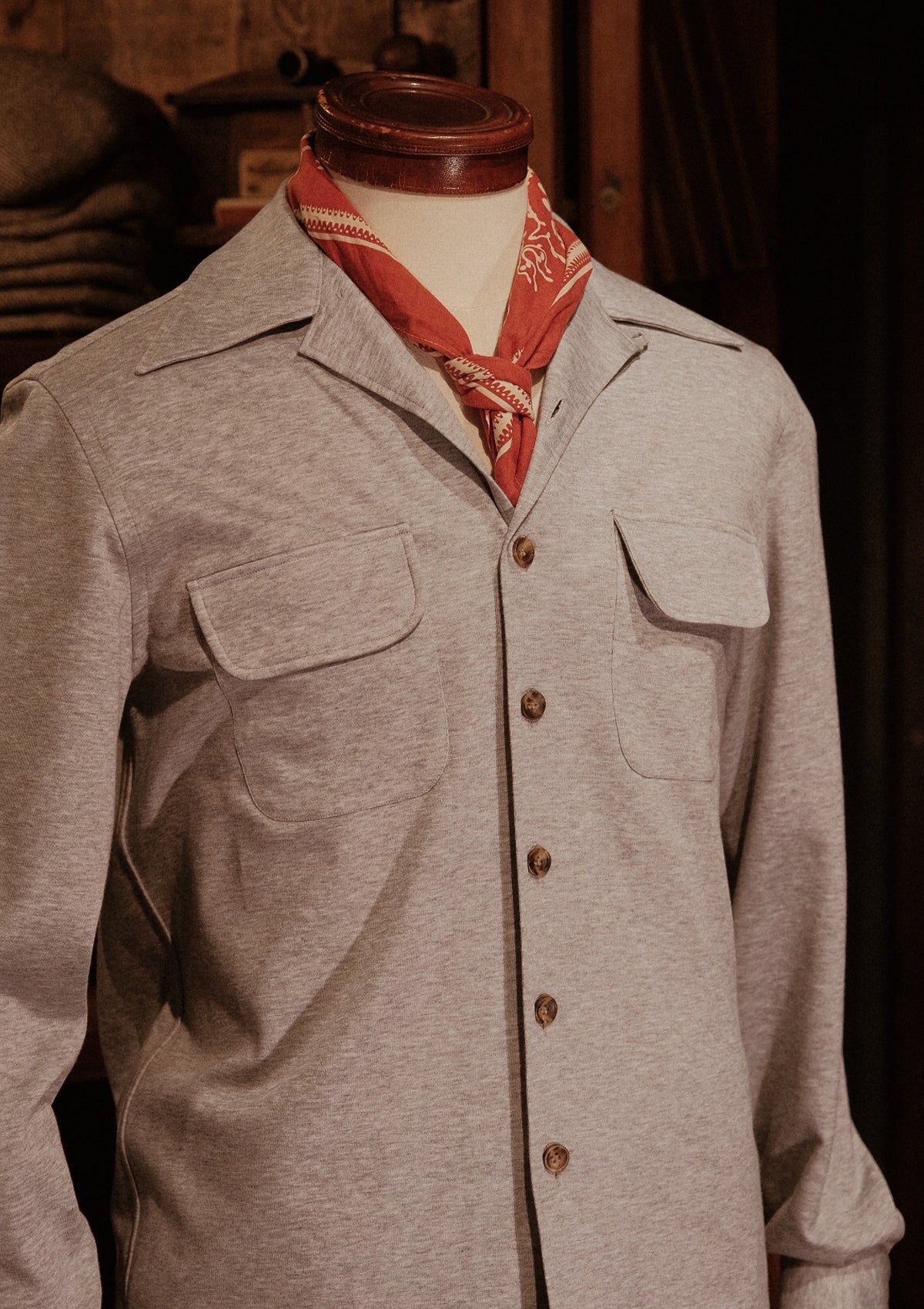 Connell Super-soft Cotton Board Shirt - Flannel Grey