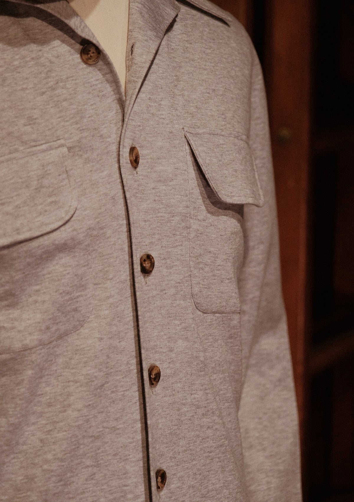 Connell Super-soft Cotton Board Shirt - Flannel Grey