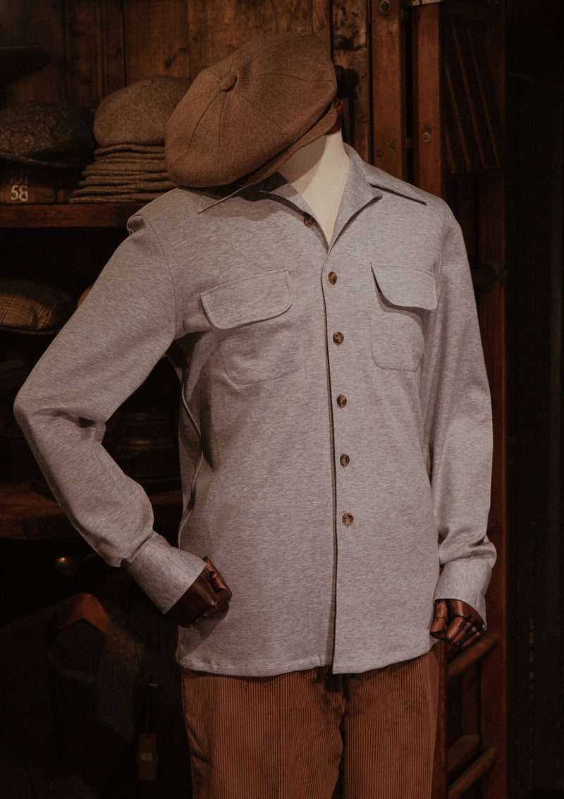 Connell Super-soft Cotton Board Shirt - Flannel Grey