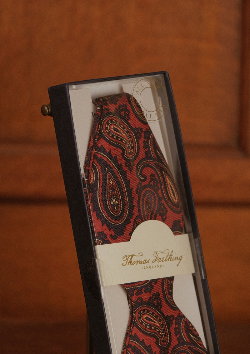 Red Paisley (Self-Tie) Bow Tie