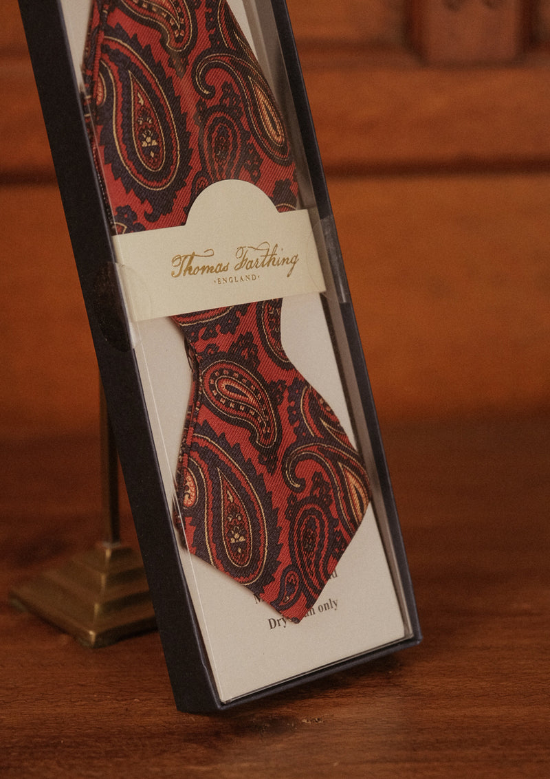 Red Paisley (Self-Tie) Bow Tie