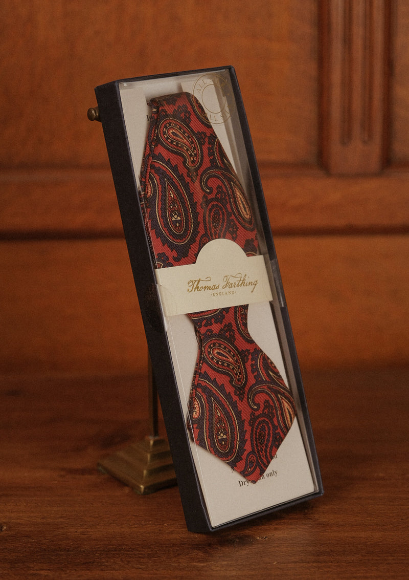 Red Paisley (Self-Tie) Bow Tie