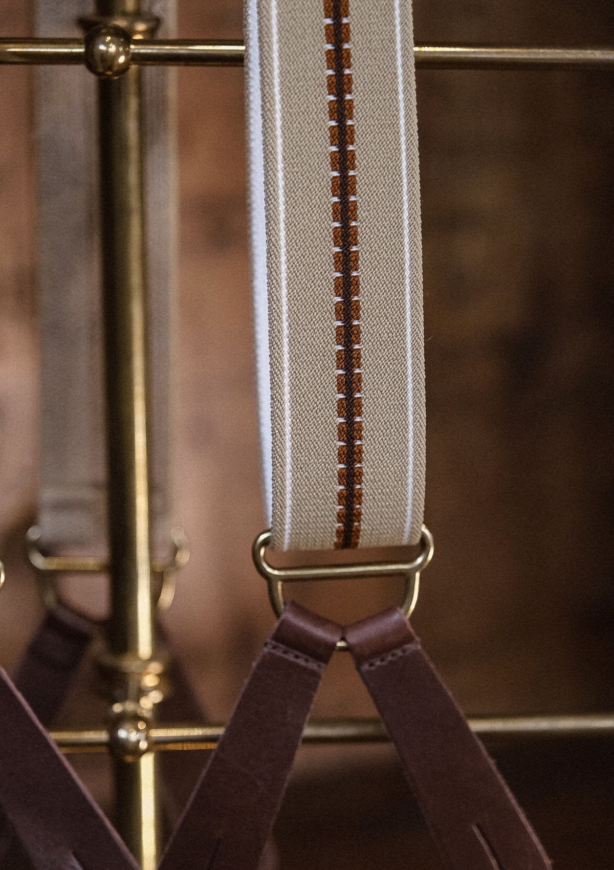 Button Braces w/ Gold Brass Fittings - Saddle Stitch