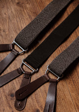 Button Braces w/ Gold Brass Fittings - Dusty Saddle