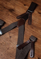 Button Braces w/ Gold Brass Fittings - Dusty Saddle