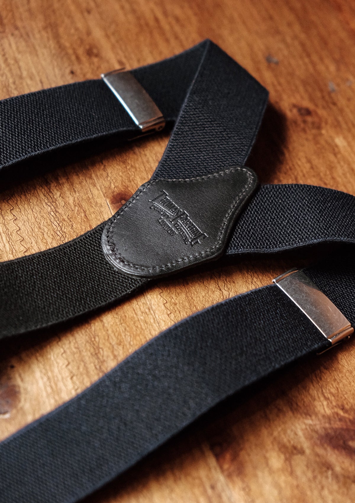 Button Braces w/ Silver Brass Fittings - Navy