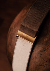Button Braces w/ Gold Brass Fittings - Putty