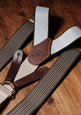 Button Braces w/ Gold Brass Fittings - Utility Stripe