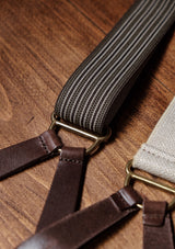 Button Braces w/ Gold Brass Fittings - Utility Stripe