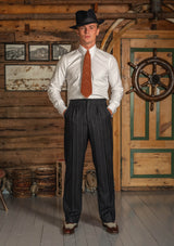 Broadway Dalton Trousers - Atlantic Chalk Stripe