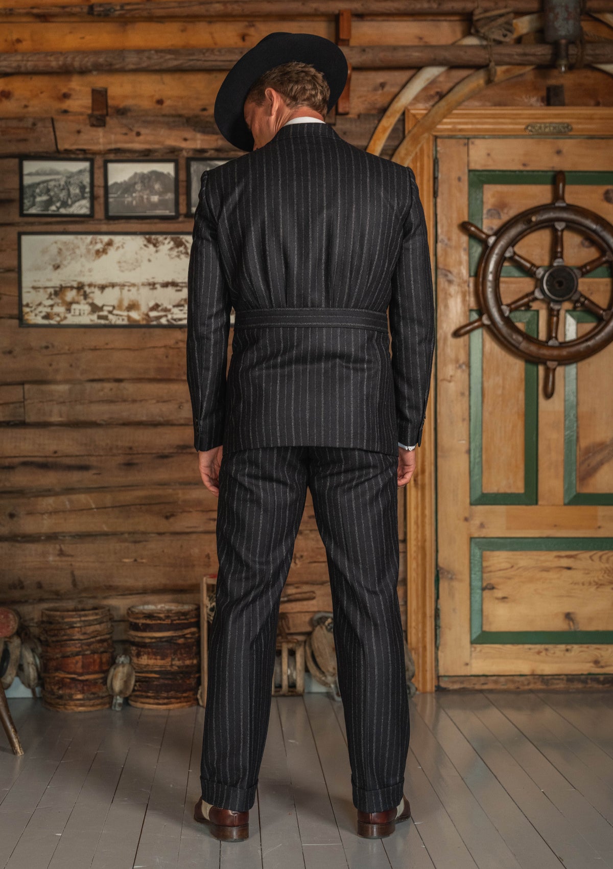 Broadway Dalton Trousers - Atlantic Chalk Stripe