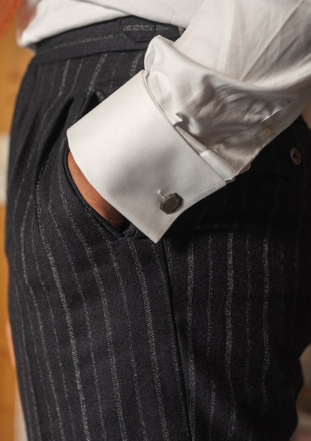 Broadway Dalton Trousers - Atlantic Chalk Stripe