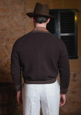 Fawcett Lambs Wool Cardigan - Hazelnut