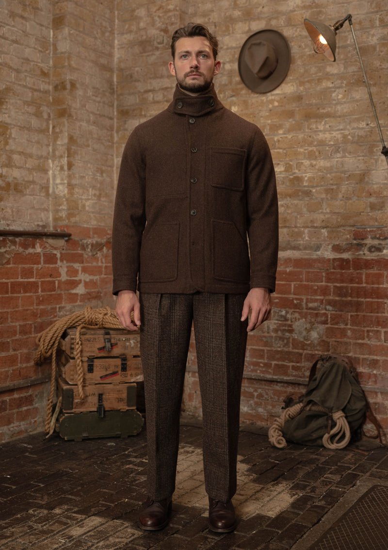 Chore Pure Wool Jacket - Hickory Brown