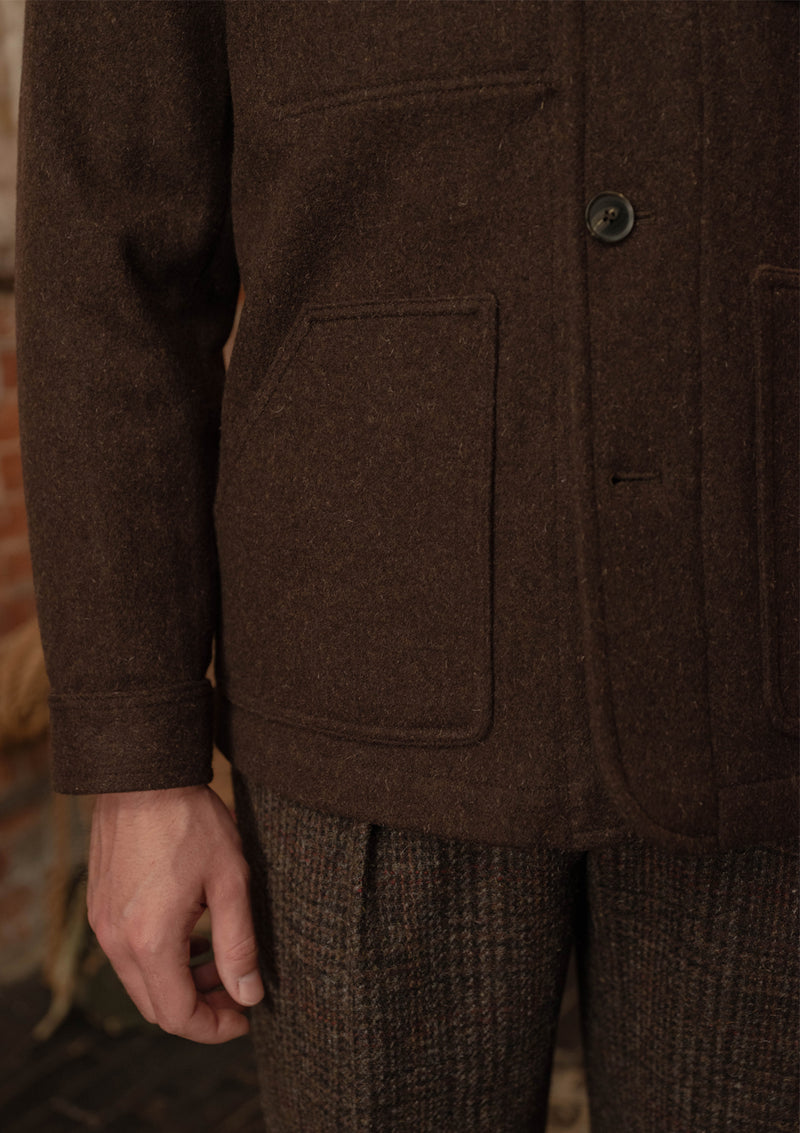 Chore Pure Wool Jacket - Hickory Brown