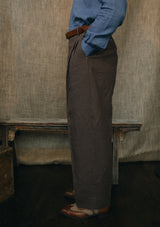 Clark Pure Linen Trousers - Brown