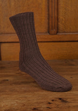 Classic Ribbed Socks - Brown