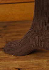 Classic Ribbed Socks - Brown