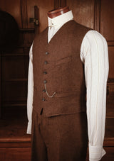 Hawthorne Cropped Waistcoat - Bison Brown