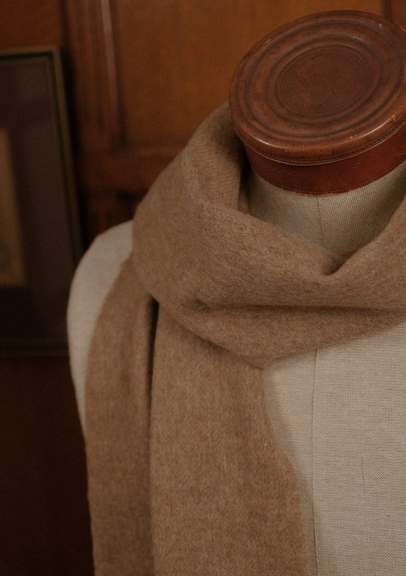 Merino Wool Scarf - Camel