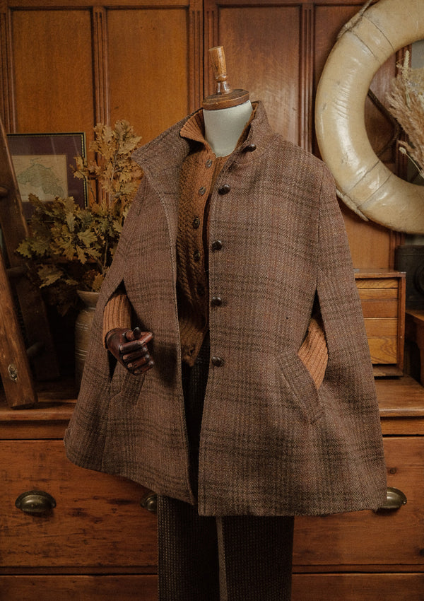 Ladies Amélie Harris Tweed Cape - Autumn Leaf Check