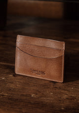 Saddle Leather Card Holder Wallet - Tan