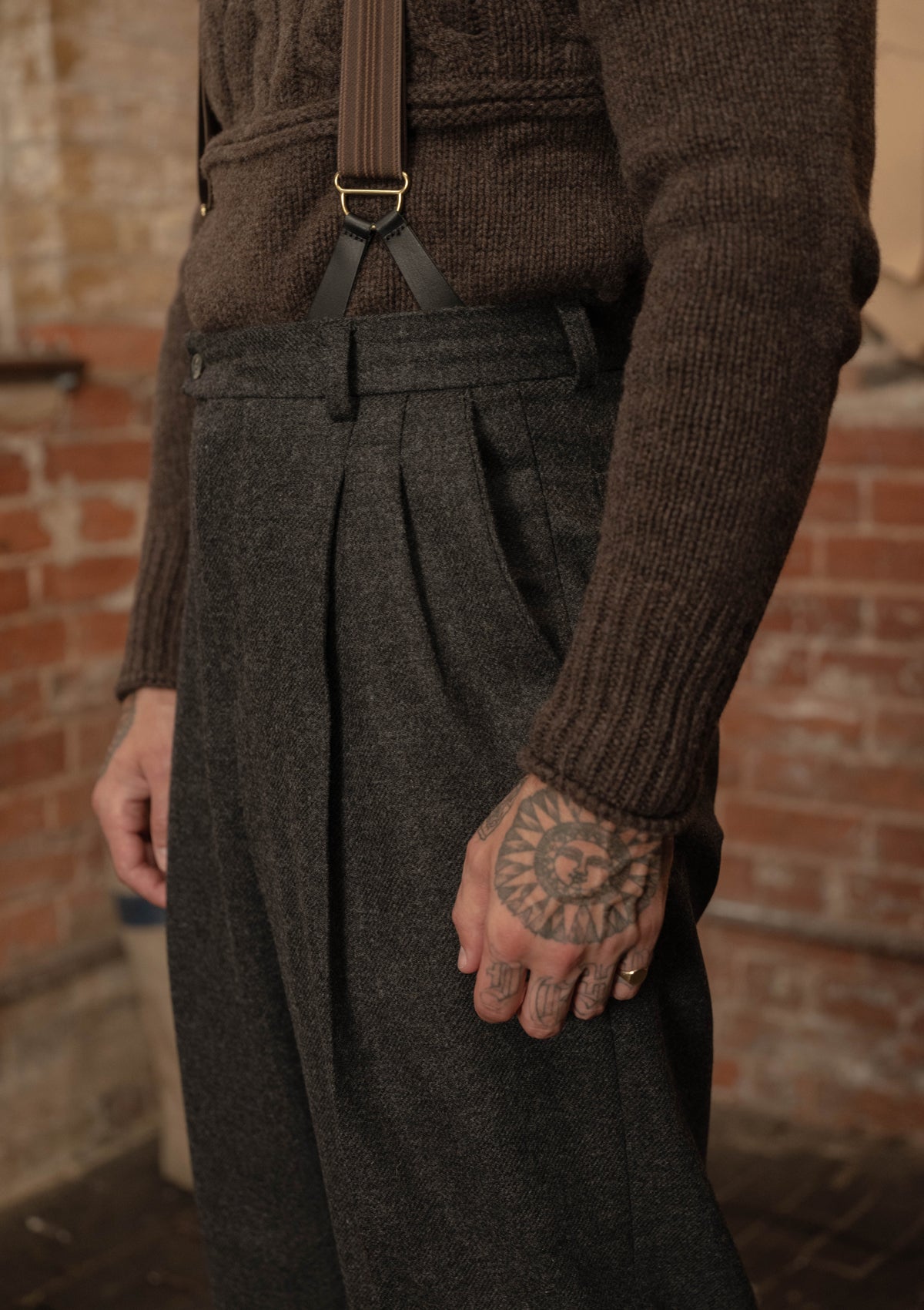 Clark Trousers - Charcoal Flannel